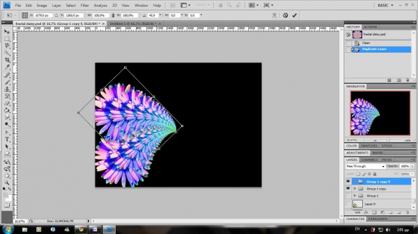 Creation of fractal daisy: Step 6